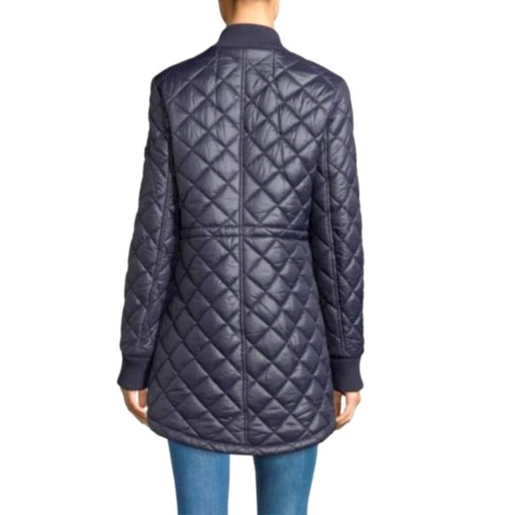 Women's Quilted Jacket - Navy - Picture 3 of 11